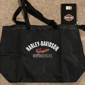 Harley-Davidson Black and Red Duffel Bag